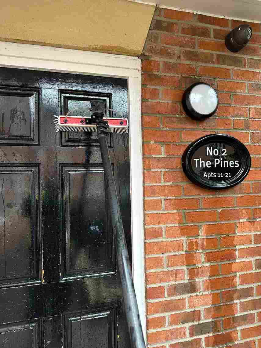 Apartment Block Door Cleaning